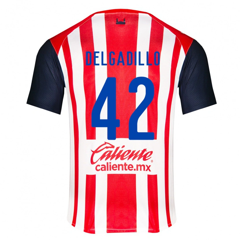 DanxenキッズDiego Delgadillo#42赤黒白ホームシャツ2026/27ジャージーユニフォーム