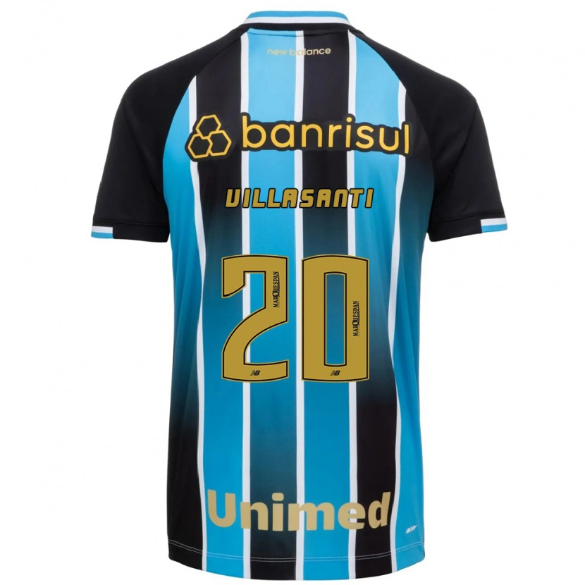 Danxenキッズマティアス・ビジャサンティ#20青茶黒ホームシャツ2026/27ジャージーユニフォーム