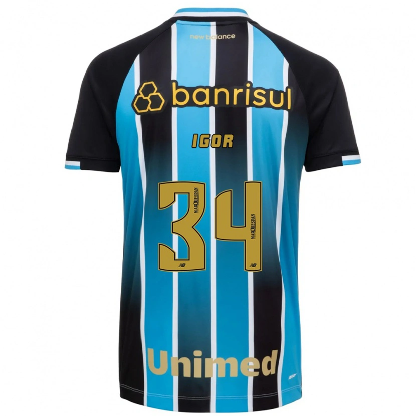 Danxenキッズイゴール#34青茶黒ホームシャツ2026/27ジャージーユニフォーム