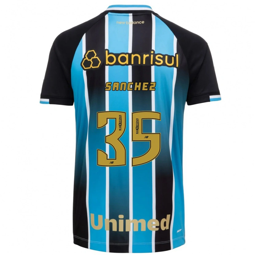 DanxenキッズLari Sanchez#35青茶黒ホームシャツ2026/27ジャージーユニフォーム