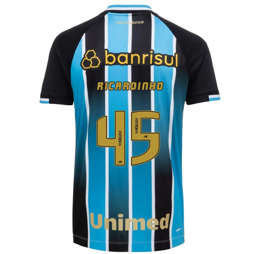 Danxenキッズリカルド・フェリペ・ダ・シルバ・ブラガ#45青茶黒ホームシャツ2026/27ジャージーユニフォーム