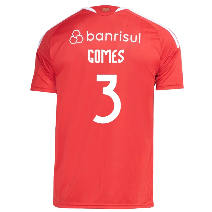 Danxenキッズイゴール・シウヴェイラ・ゴメス#3白赤ホームシャツ2026/27ジャージーユニフォーム
