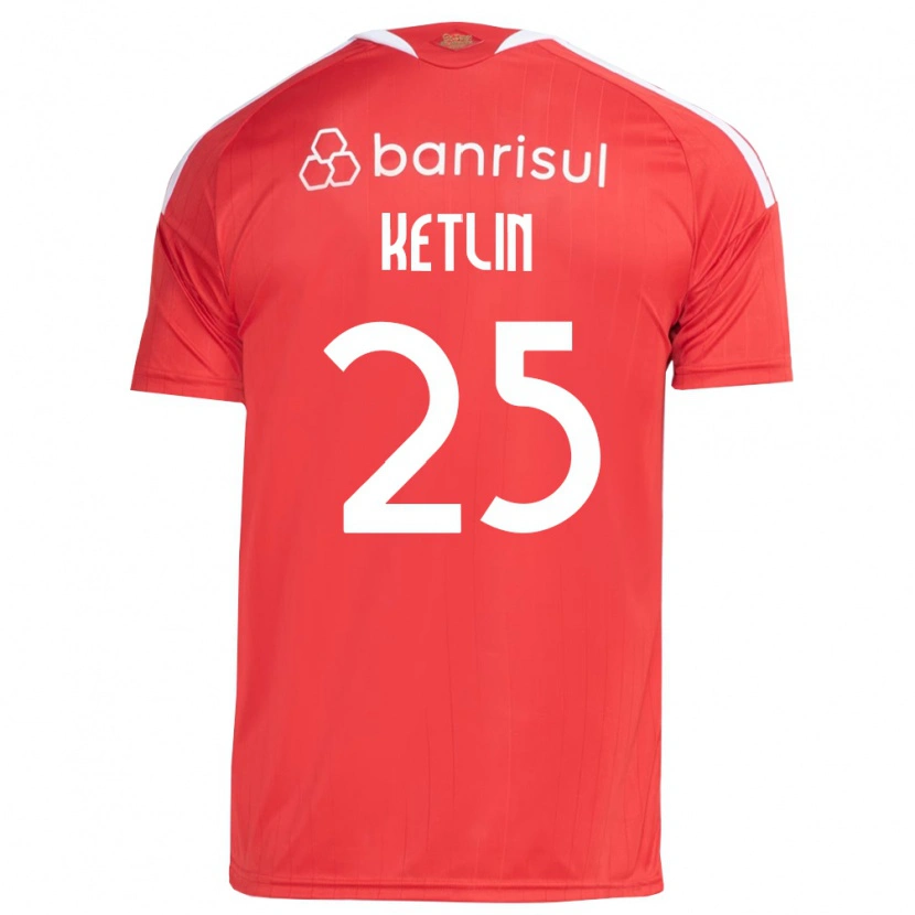 DanxenキッズKetlin#25白赤ホームシャツ2026/27ジャージーユニフォーム