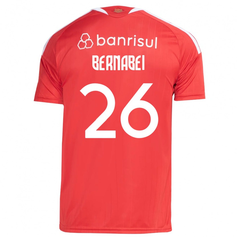 Danxenキッズアレッサンドロ・ベルナベイ#26白赤ホームシャツ2026/27ジャージーユニフォーム