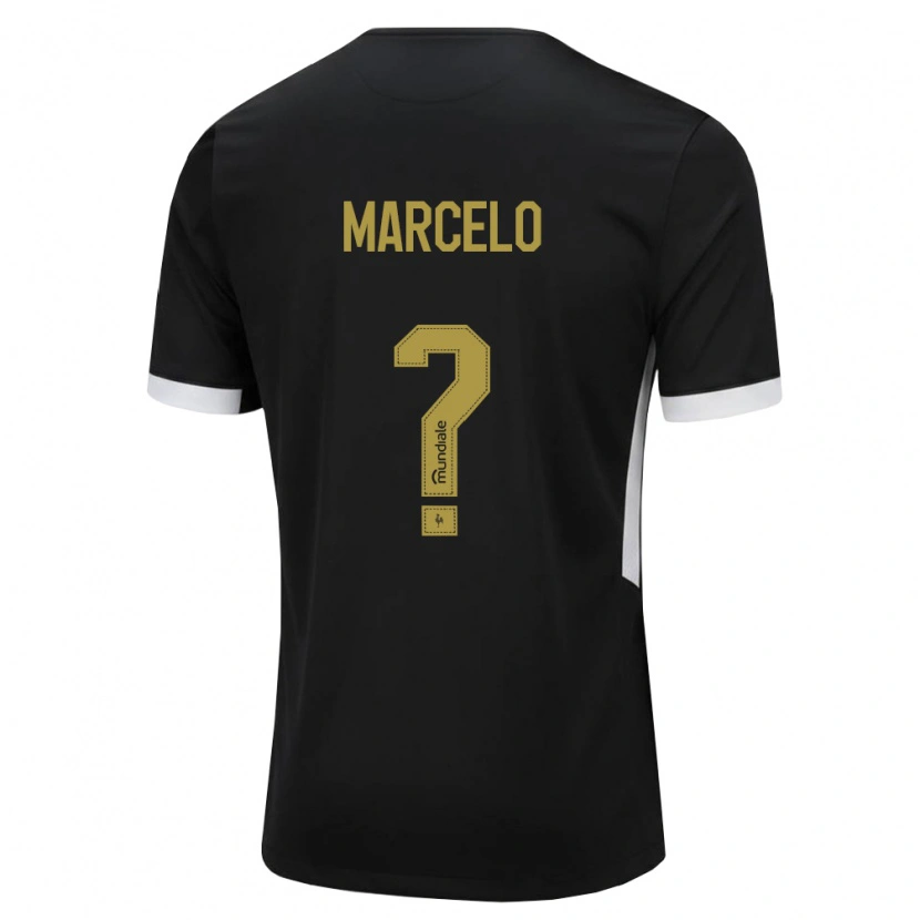 DanxenキッズVitor Marcelo#0黒白黄ホームシャツ2026/27ジャージーユニフォーム