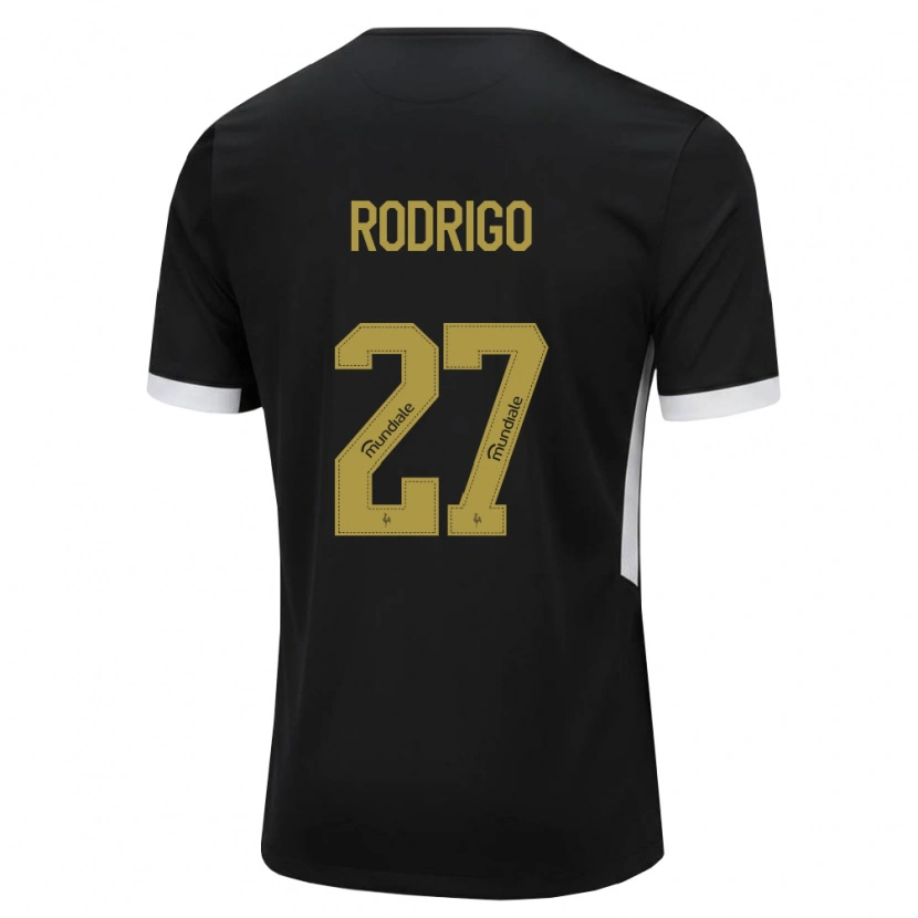 DanxenキッズKauã Rodrigo#27黒白黄ホームシャツ2026/27ジャージーユニフォーム