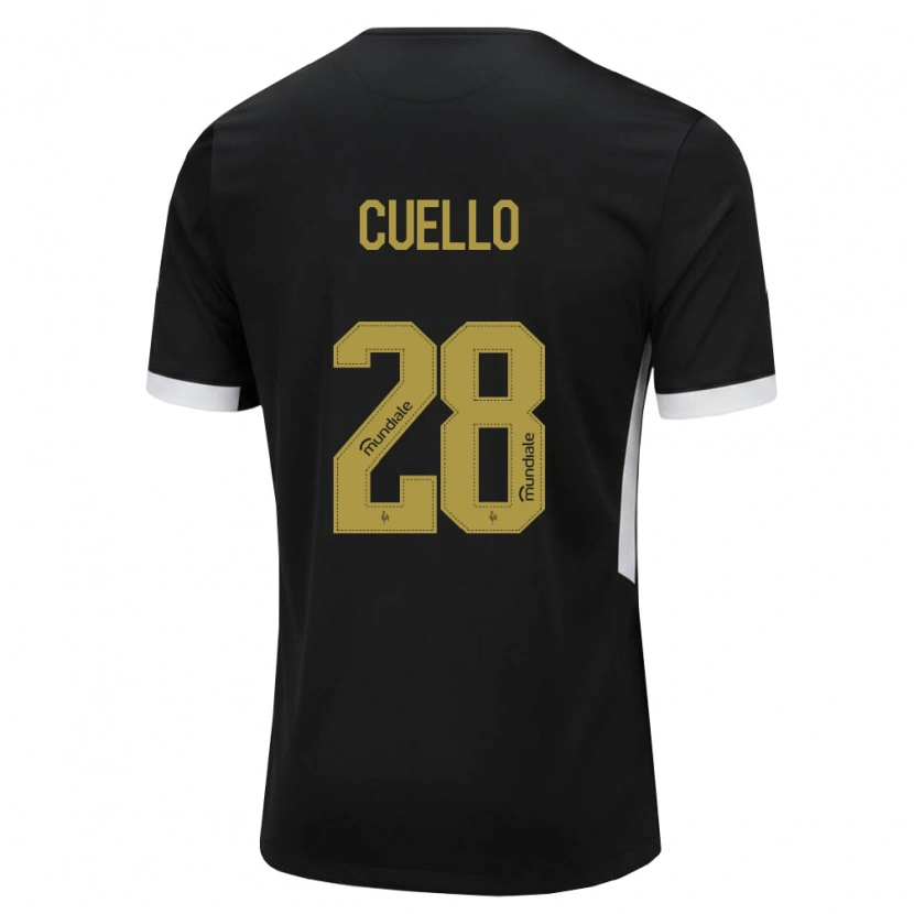 Danxenキッズトマス・クエリョ#28黒白黄ホームシャツ2026/27ジャージーユニフォーム