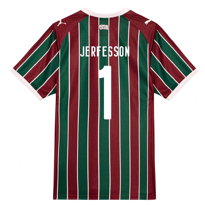 DanxenキッズJerfesson#1緑バーガンディ白ホームシャツ2026/27ジャージーユニフォーム