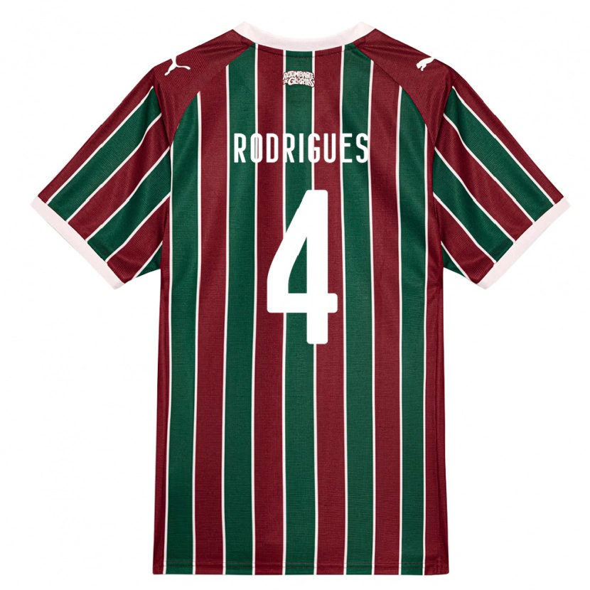 DanxenキッズNath Rodrigues#4緑バーガンディ白ホームシャツ2026/27ジャージーユニフォーム