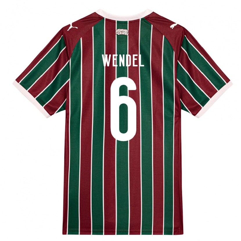 DanxenキッズRichard Wendel#6緑バーガンディ白ホームシャツ2026/27ジャージーユニフォーム