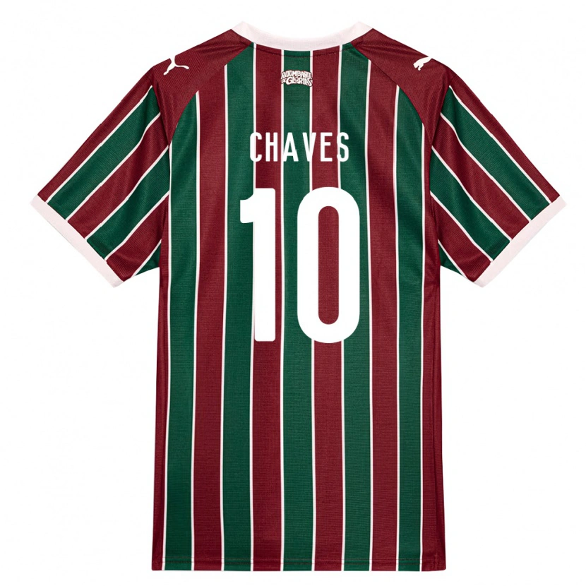 DanxenキッズCarol Chaves#10緑バーガンディ白ホームシャツ2026/27ジャージーユニフォーム