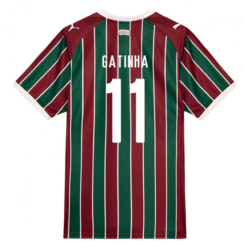 DanxenキッズZé Gatinha#11緑バーガンディ白ホームシャツ2026/27ジャージーユニフォーム