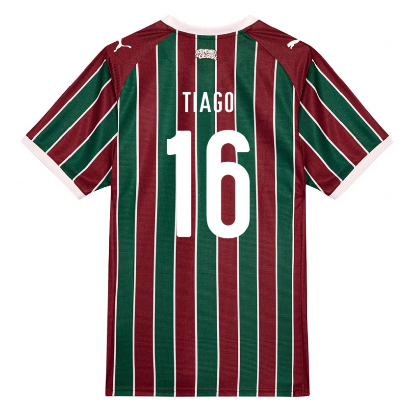 DanxenキッズTiago#16緑バーガンディ白ホームシャツ2026/27ジャージーユニフォーム