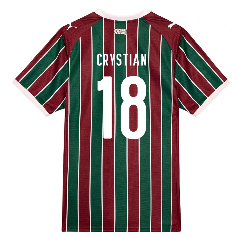 DanxenキッズCrystian#18緑バーガンディ白ホームシャツ2026/27ジャージーユニフォーム
