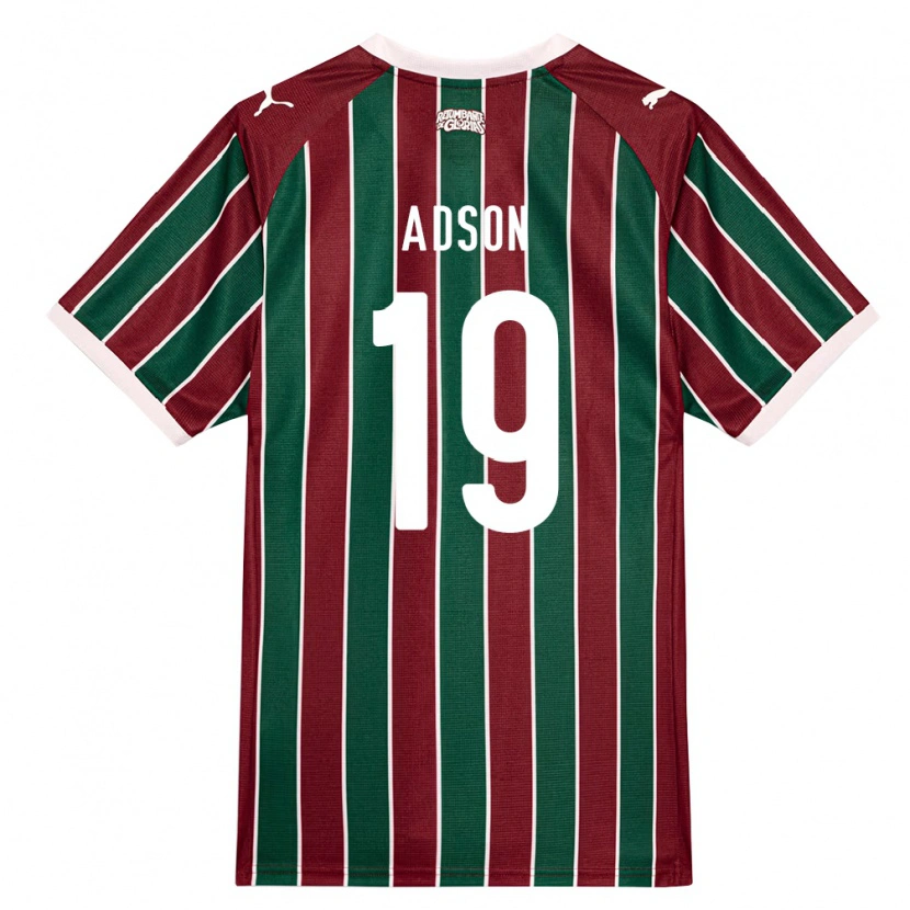 DanxenキッズAdson#19緑バーガンディ白ホームシャツ2026/27ジャージーユニフォーム