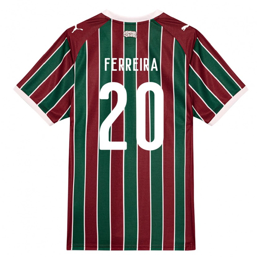Danxenキッズヤゴ・フェレイラ#20緑バーガンディ白ホームシャツ2026/27ジャージーユニフォーム
