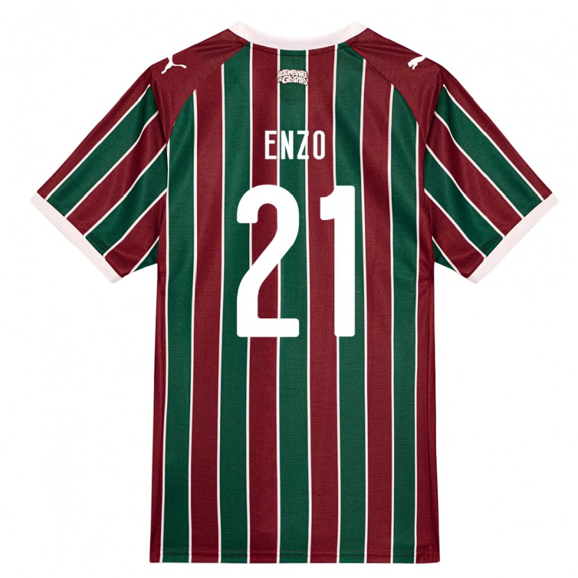 DanxenキッズEnzo#21緑バーガンディ白ホームシャツ2026/27ジャージーユニフォーム