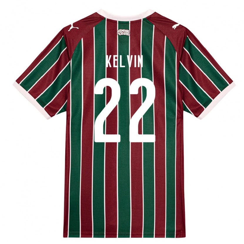 DanxenキッズKelvin#22緑バーガンディ白ホームシャツ2026/27ジャージーユニフォーム