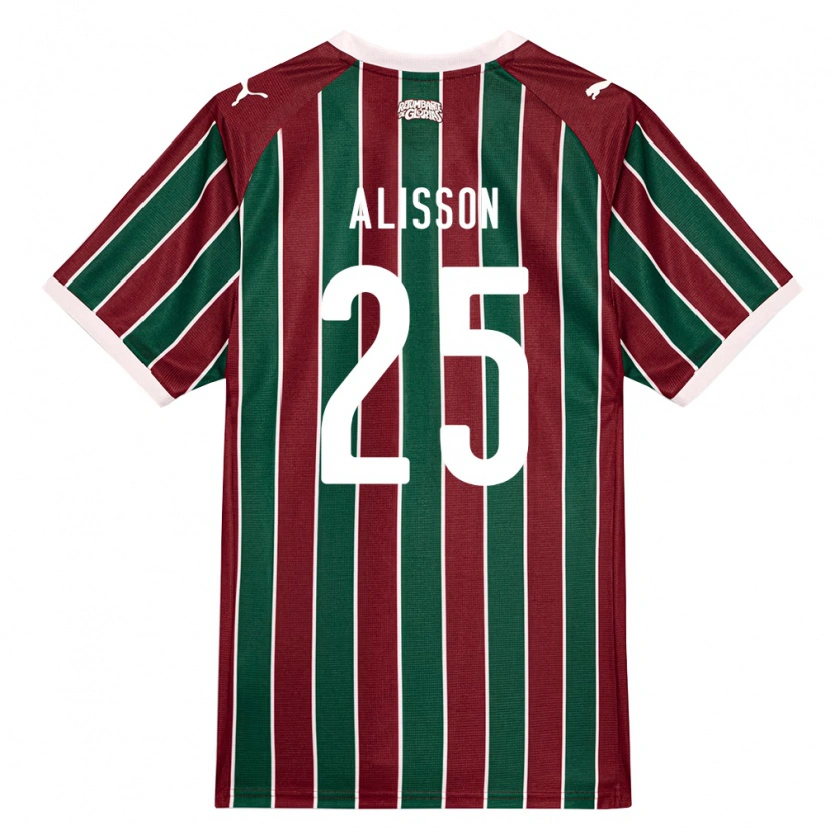 DanxenキッズAlisson#25緑バーガンディ白ホームシャツ2026/27ジャージーユニフォーム
