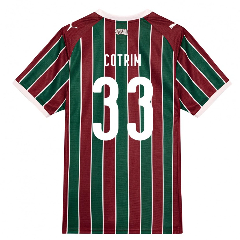 DanxenキッズBruna Cotrim#33緑バーガンディ白ホームシャツ2026/27ジャージーユニフォーム