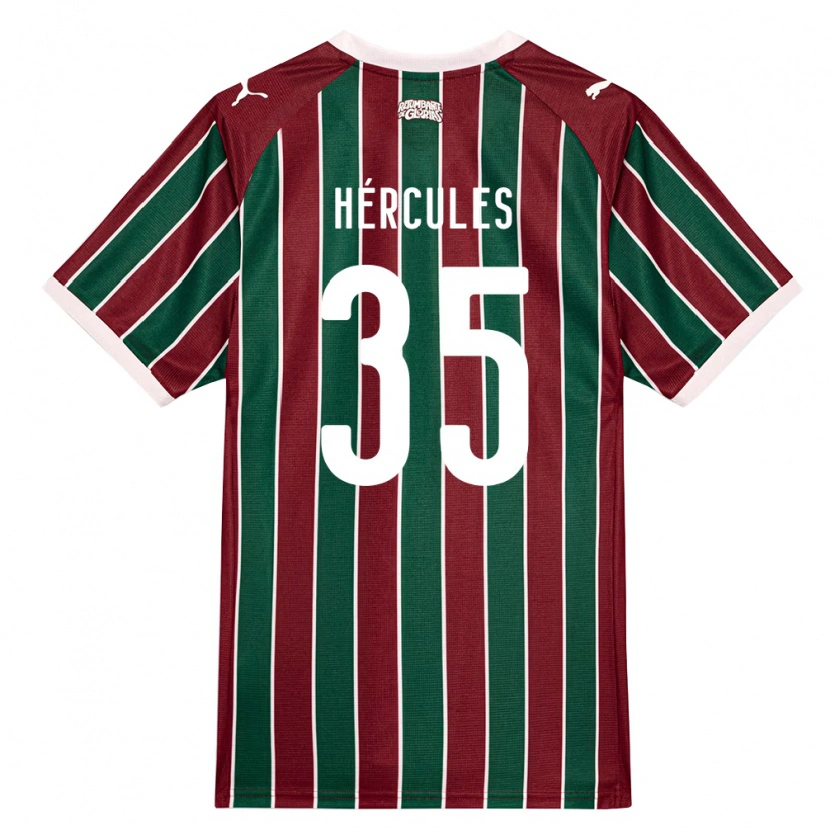 DanxenキッズHércules#35緑バーガンディ白ホームシャツ2026/27ジャージーユニフォーム