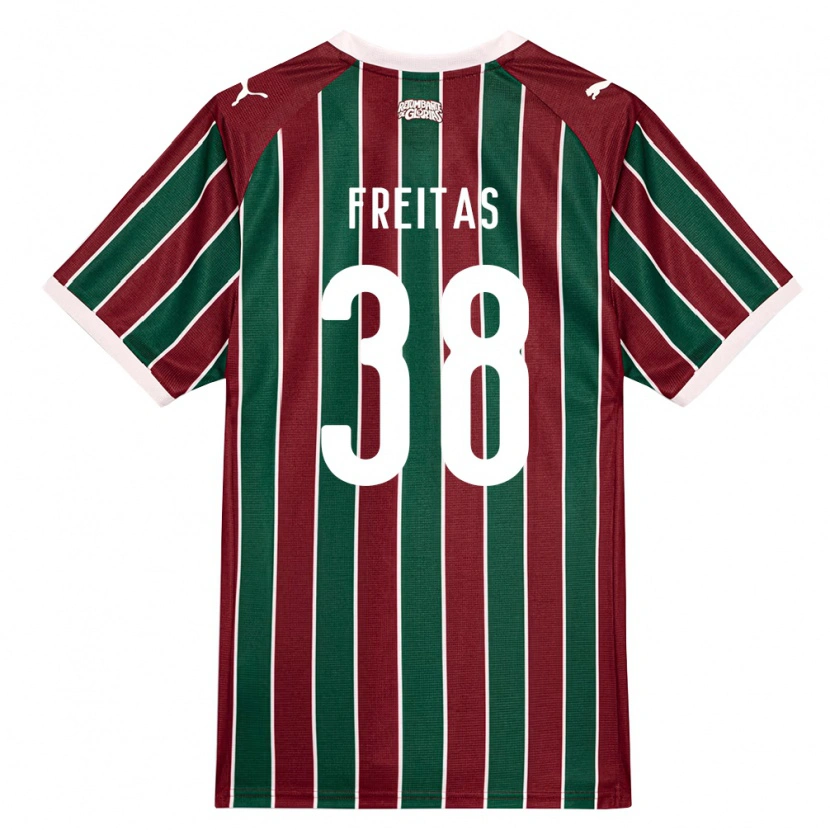 DanxenキッズFreitas#38緑バーガンディ白ホームシャツ2026/27ジャージーユニフォーム