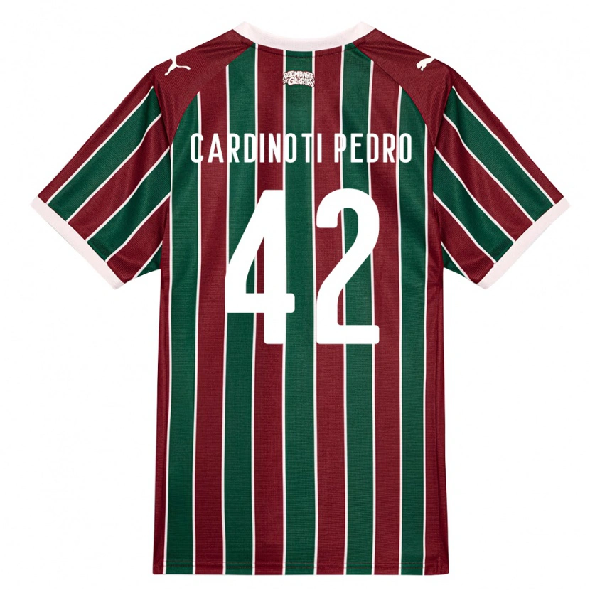 DanxenキッズJhonny Cardinoti Pedro#42緑バーガンディ白ホームシャツ2026/27ジャージーユニフォーム
