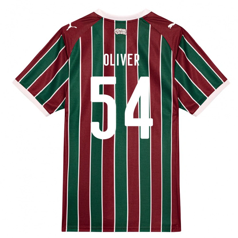 DanxenキッズOliver Martins#54緑バーガンディ白ホームシャツ2026/27ジャージーユニフォーム
