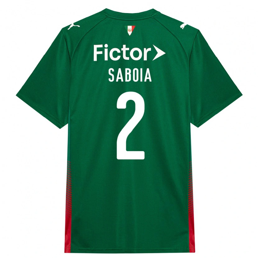 DanxenキッズLuis Saboia#2緑赤白ホームシャツ2026/27ジャージーユニフォーム
