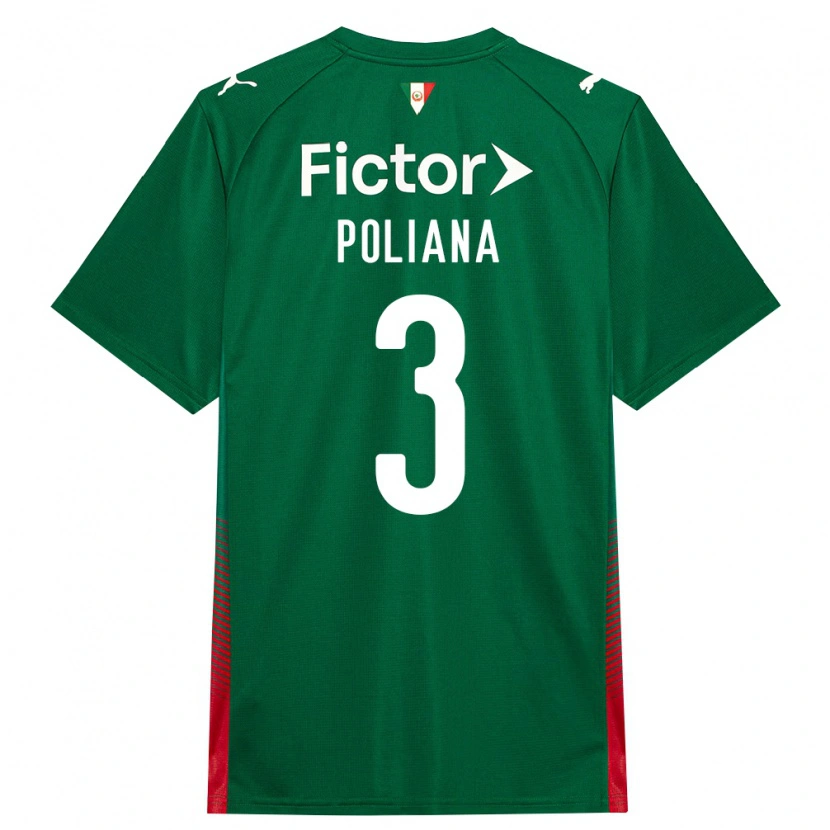 DanxenキッズPoliana#3緑赤白ホームシャツ2026/27ジャージーユニフォーム