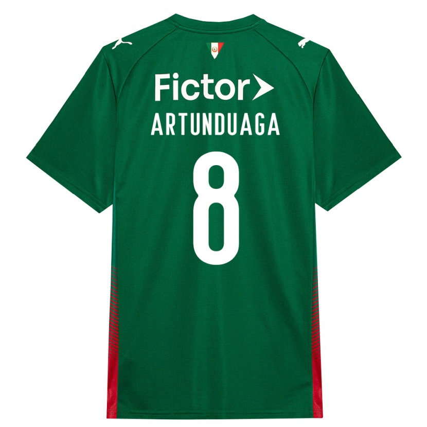 DanxenキッズGrover Artunduaga#8緑赤白ホームシャツ2026/27ジャージーユニフォーム