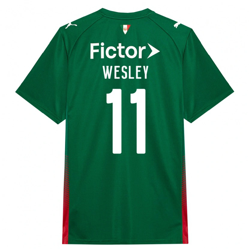 DanxenキッズWesley#11緑赤白ホームシャツ2026/27ジャージーユニフォーム