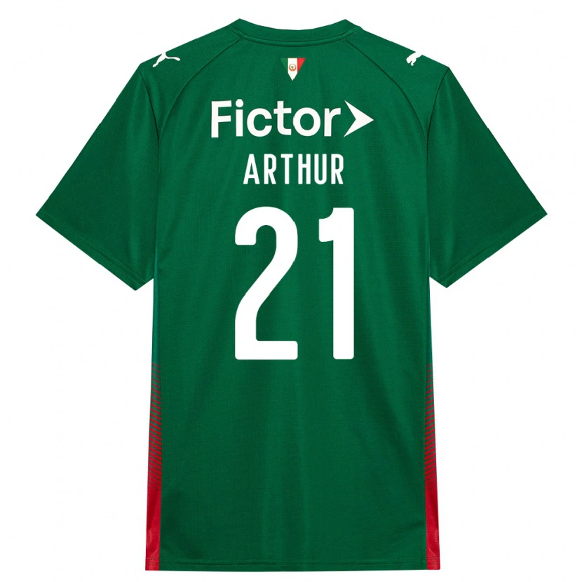 DanxenキッズLuis Arthur#21緑赤白ホームシャツ2026/27ジャージーユニフォーム