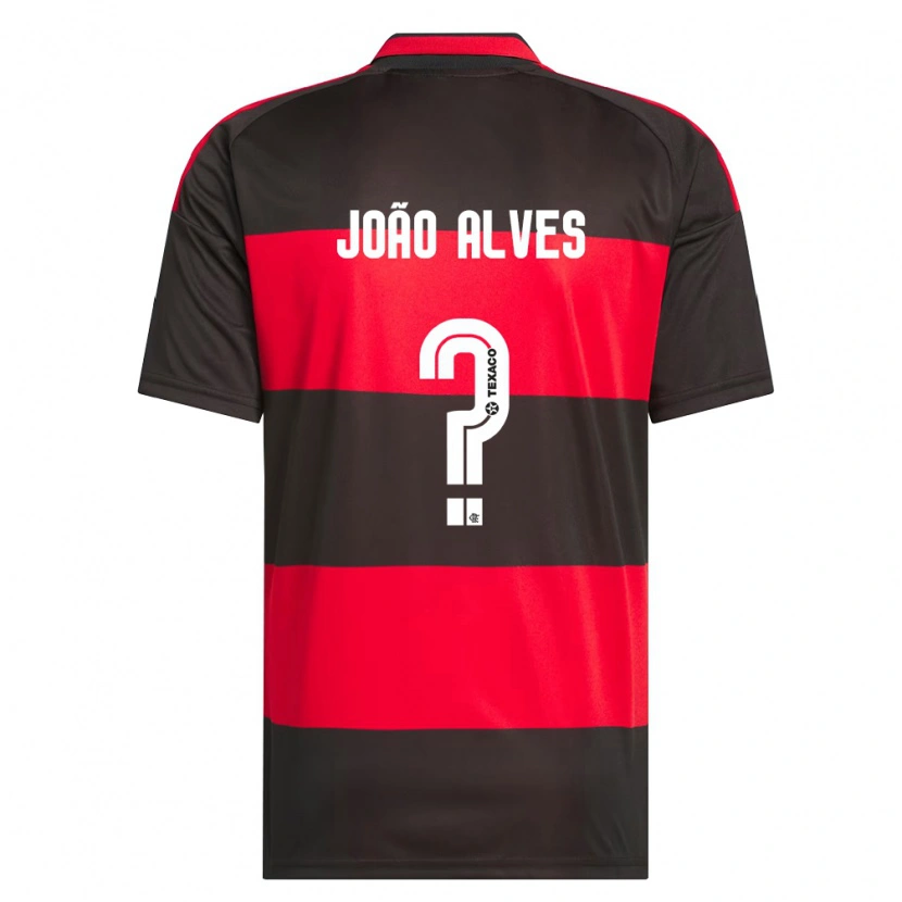 DanxenキッズJoão Alves#0赤黒白ホームシャツ2026/27ジャージーユニフォーム