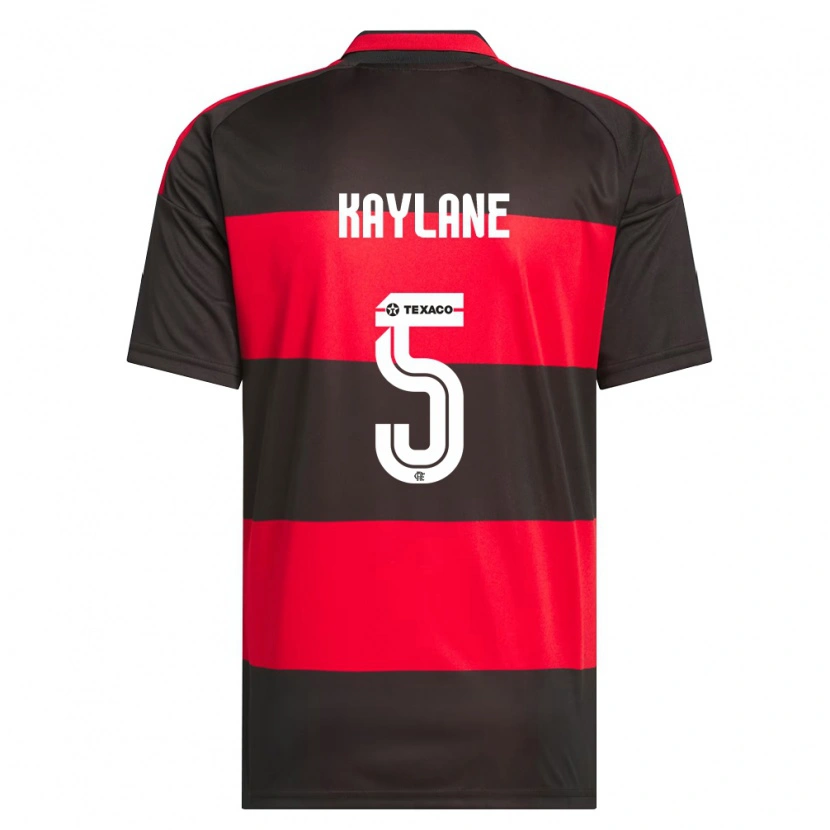 DanxenキッズKaylane#5赤黒白ホームシャツ2026/27ジャージーユニフォーム