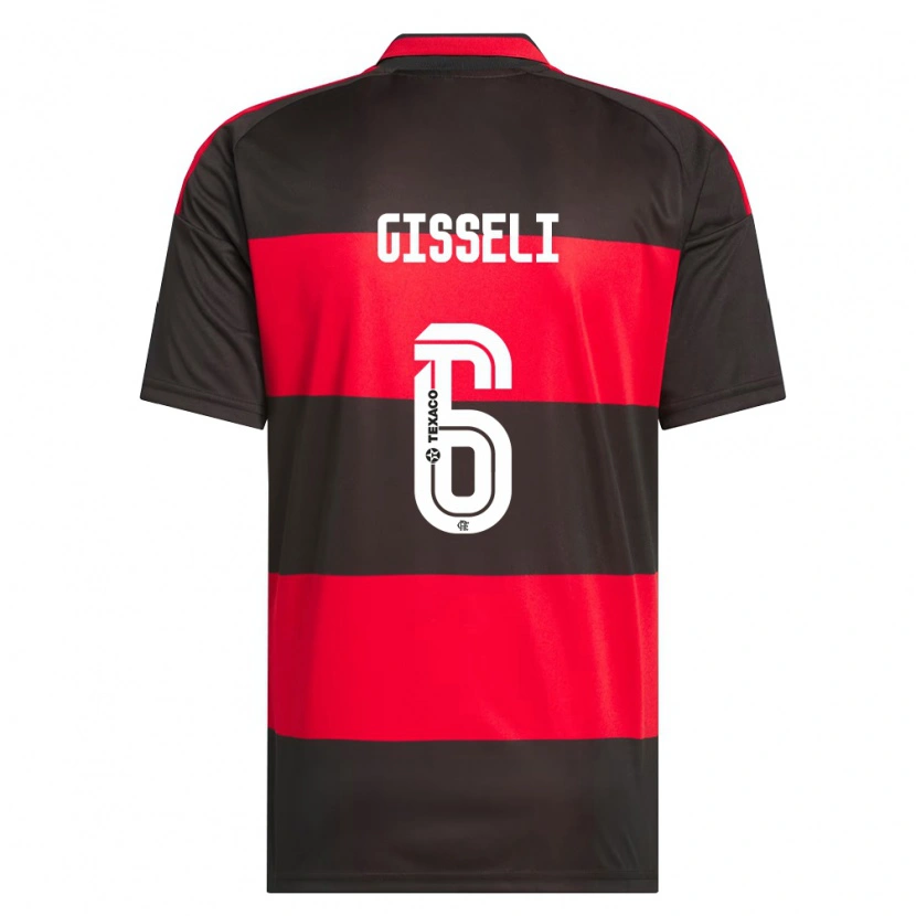 DanxenキッズGisseli#6赤黒白ホームシャツ2026/27ジャージーユニフォーム