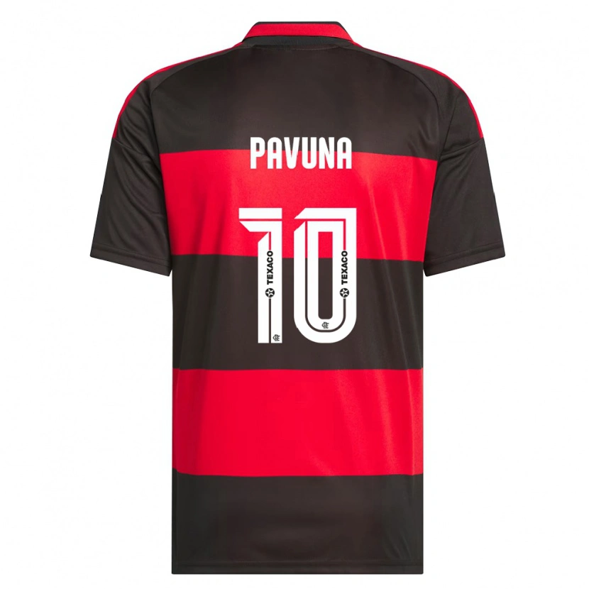 DanxenキッズKauã Pavuna#10赤黒白ホームシャツ2026/27ジャージーユニフォーム