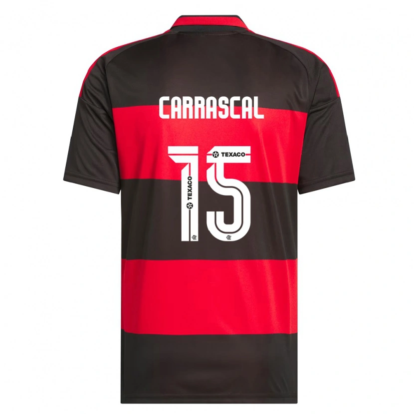 Danxenキッズホルヘ・カラスカル#15赤黒白ホームシャツ2026/27ジャージーユニフォーム