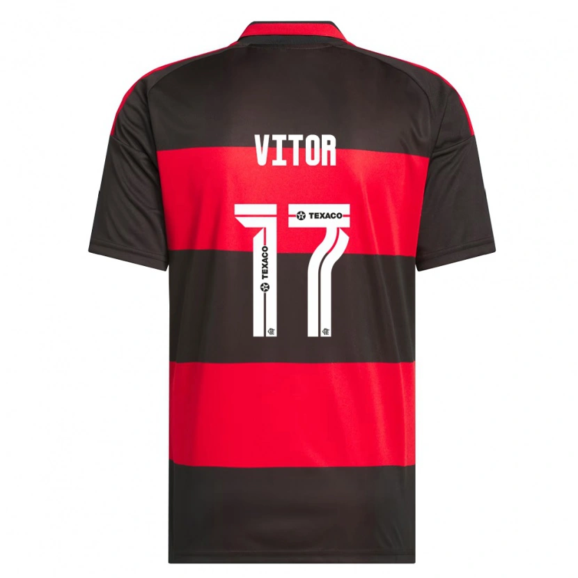 DanxenキッズJoão Vitor#17赤黒白ホームシャツ2026/27ジャージーユニフォーム