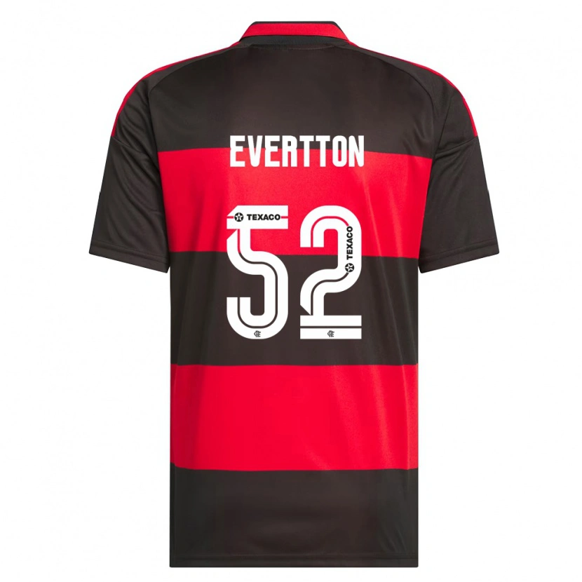DanxenキッズEvertton Araújo#52赤黒白ホームシャツ2026/27ジャージーユニフォーム