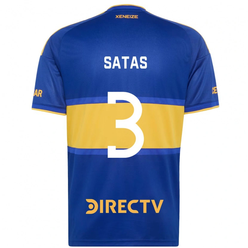 DanxenキッズMatías Satas#3ロイヤルブルー黄ホームシャツ2026/27ジャージーユニフォーム