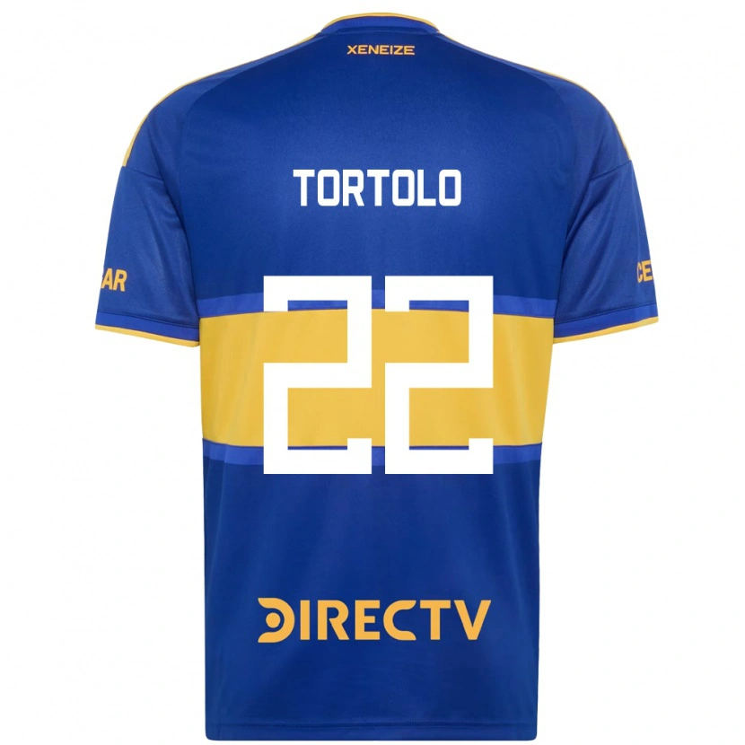 DanxenキッズDulce Tortolo#22ロイヤルブルー黄ホームシャツ2026/27ジャージーユニフォーム