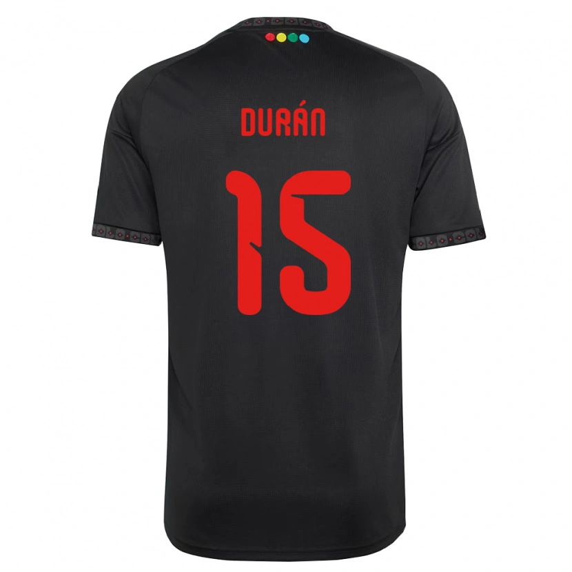DanxenキッズJosé Durán#15黒赤アウェイシャツ2026/27ジャージーユニフォーム