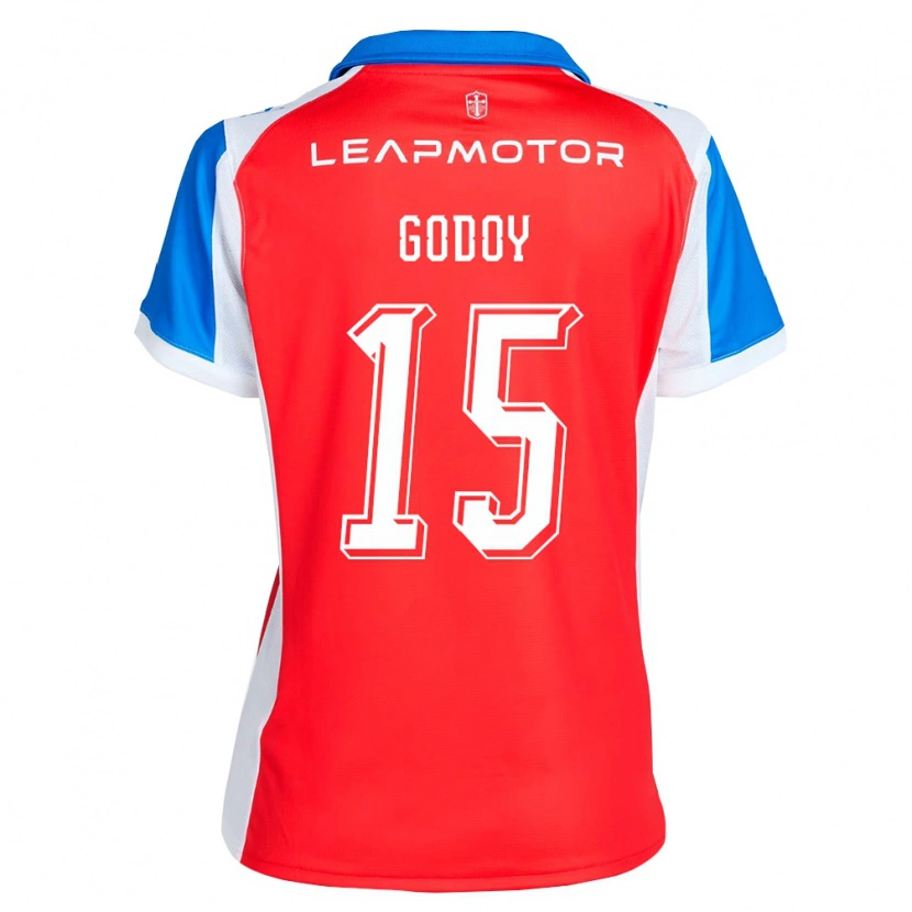 DanxenキッズMartín Godoy#15赤青アウェイシャツ2026/27ジャージーユニフォーム