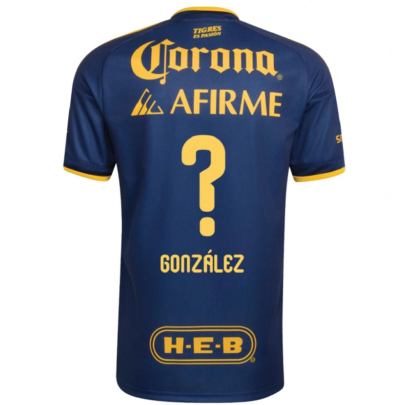 DanxenキッズFernando González#0ロイヤルブルー黄アウェイシャツ2026/27ジャージーユニフォーム