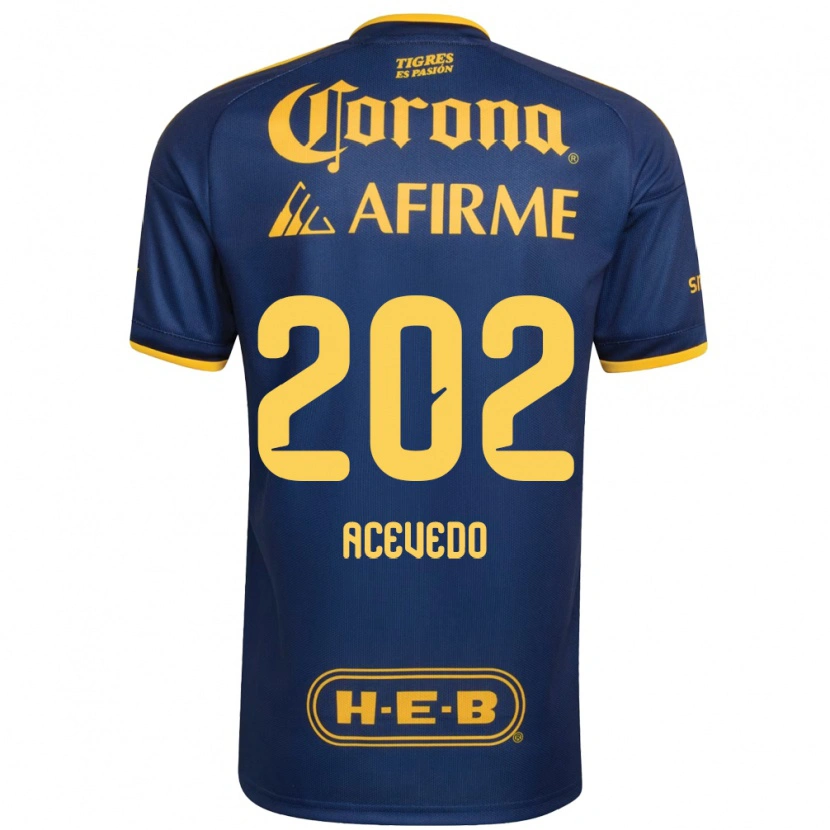 DanxenキッズJosé Acevedo#202ロイヤルブルー黄アウェイシャツ2026/27ジャージーユニフォーム