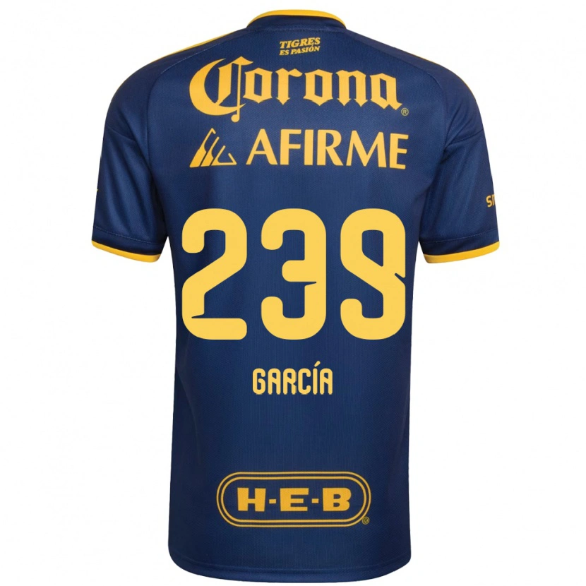 DanxenキッズDiego García#239ロイヤルブルー黄アウェイシャツ2026/27ジャージーユニフォーム