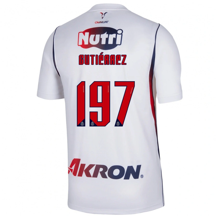 DanxenキッズBryan Gutiérrez#197白赤紺アウェイシャツ2026/27ジャージーユニフォーム