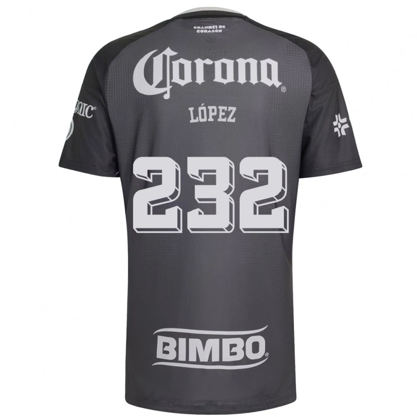 DanxenキッズRodrigo López#232灰色白黒アウェイシャツ2026/27ジャージーユニフォーム