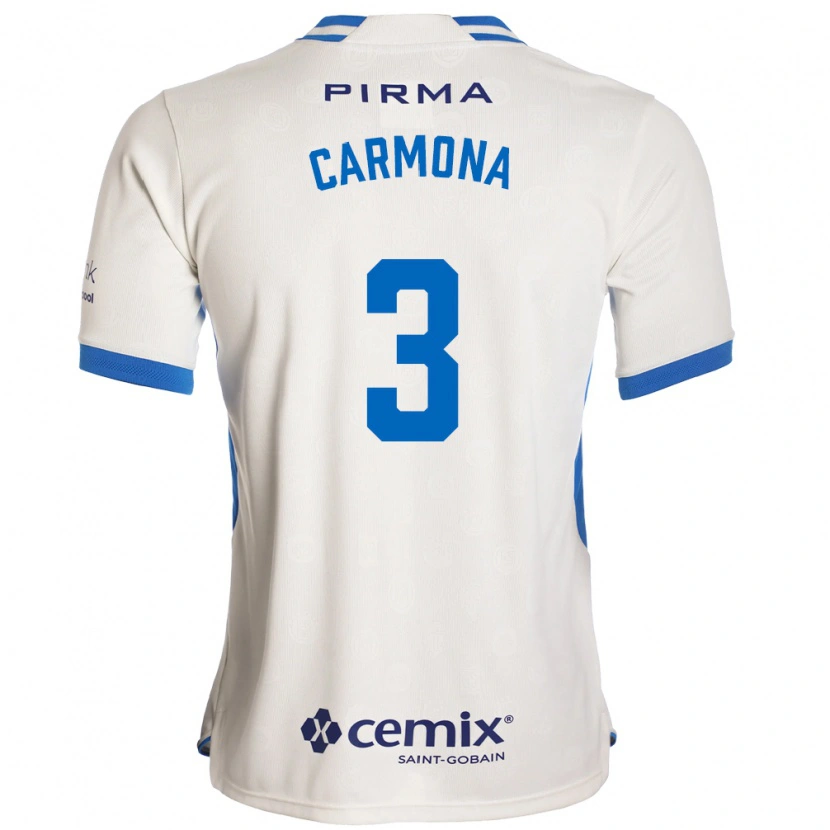 DanxenキッズEdith Carmona#3白青赤アウェイシャツ2026/27ジャージーユニフォーム